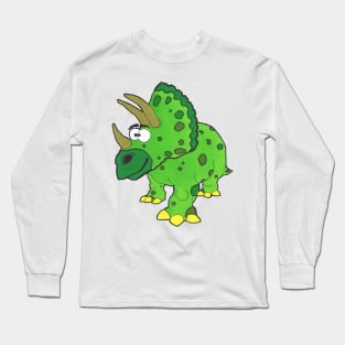 Timothy theTriceratops (Dinosaur No2) Long Sleeve T-Shirt